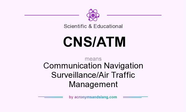 What does CNS/ATM mean? It stands for Communication Navigation Surveillance/Air Traffic Management