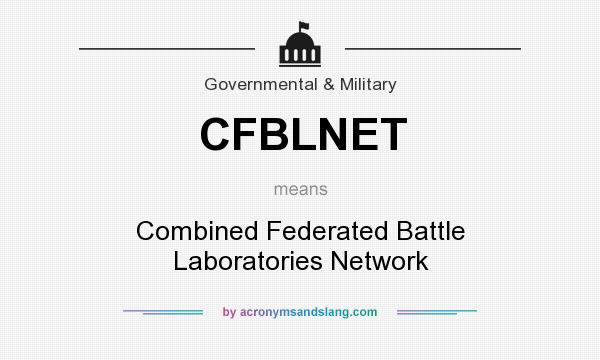 What does CFBLNET mean? It stands for Combined Federated Battle Laboratories Network