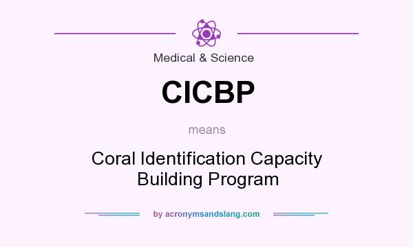 What does CICBP mean? It stands for Coral Identification Capacity Building Program