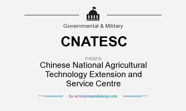 What does CNATESC mean? It stands for Chinese National Agricultural Technology Extension and Service Centre