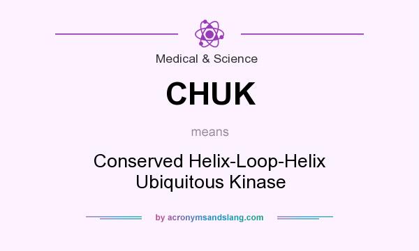 What does CHUK mean? It stands for Conserved Helix-Loop-Helix Ubiquitous Kinase