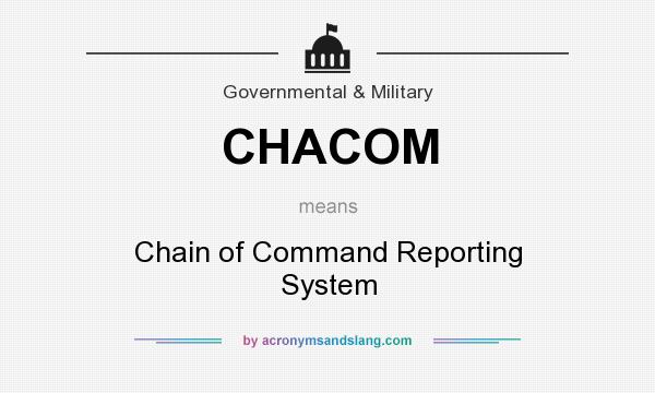 What does CHACOM mean? It stands for Chain of Command Reporting System