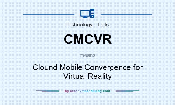 What does CMCVR mean? It stands for Clound Mobile Convergence for Virtual Reality