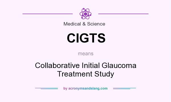 What does CIGTS mean? It stands for Collaborative Initial Glaucoma Treatment Study
