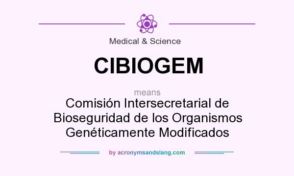 What does CIBIOGEM mean? It stands for Comisión Intersecretarial de Bioseguridad de los Organismos Genéticamente Modificados