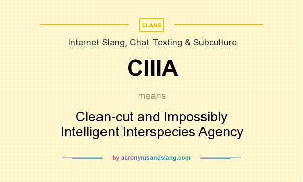 What does CIIIA mean? It stands for Clean-cut and Impossibly Intelligent Interspecies Agency