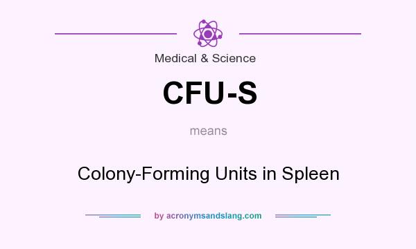 What does CFU-S mean? It stands for Colony-Forming Units in Spleen