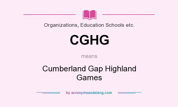 What does CGHG mean? It stands for Cumberland Gap Highland Games