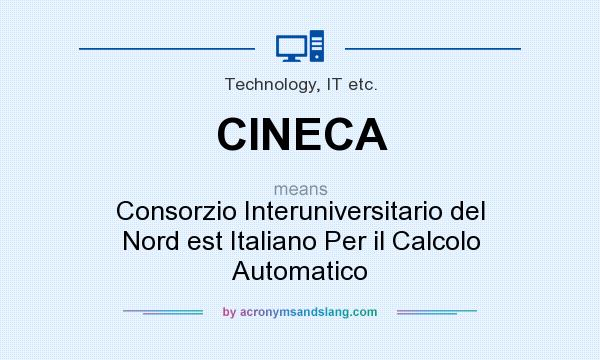 What does CINECA mean? It stands for Consorzio Interuniversitario del Nord est Italiano Per il Calcolo Automatico