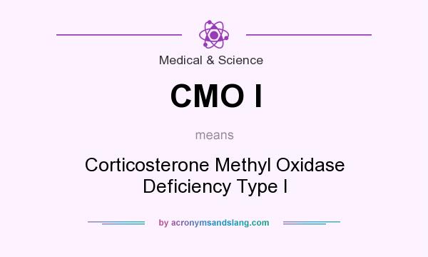 What does CMO I mean? It stands for Corticosterone Methyl Oxidase Deficiency Type I