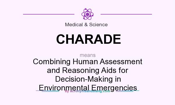 What does CHARADE mean? It stands for Combining Human Assessment and Reasoning Aids for Decision-Making in Environmental Emergencies