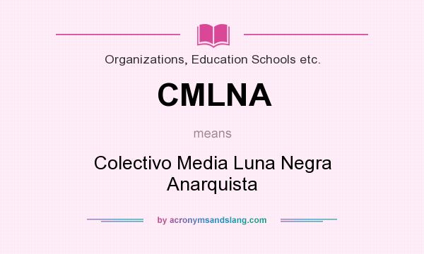 What does CMLNA mean? It stands for Colectivo Media Luna Negra Anarquista