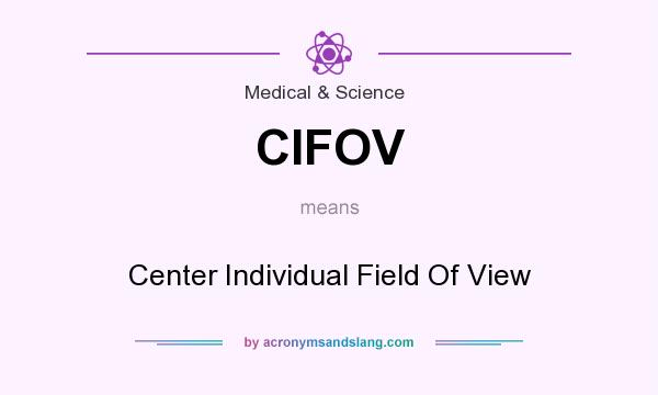 What does CIFOV mean? It stands for Center Individual Field Of View