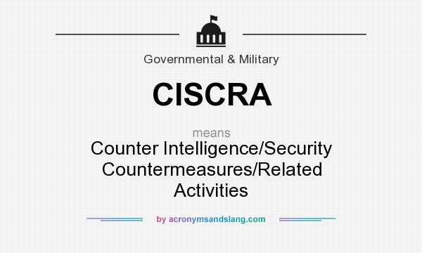 What does CISCRA mean? It stands for Counter Intelligence/Security Countermeasures/Related Activities