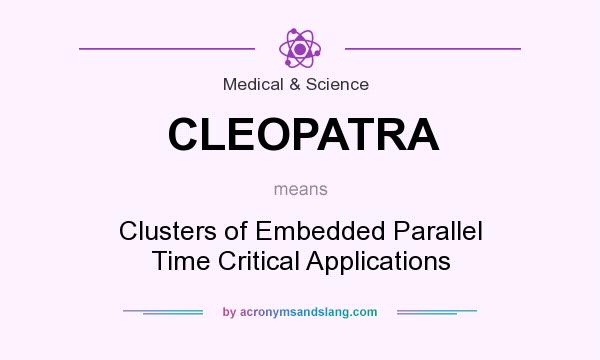 What does CLEOPATRA mean? It stands for Clusters of Embedded Parallel Time Critical Applications