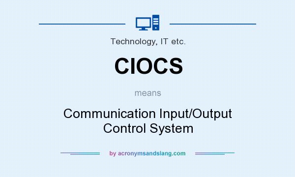 What does CIOCS mean? It stands for Communication Input/Output Control System
