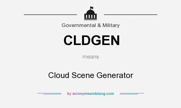 What does CLDGEN mean? It stands for Cloud Scene Generator