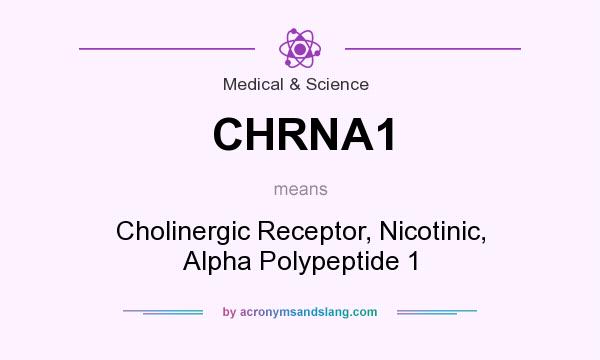 What does CHRNA1 mean? It stands for Cholinergic Receptor, Nicotinic, Alpha Polypeptide 1