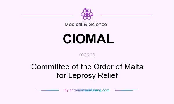 What does CIOMAL mean? It stands for Committee of the Order of Malta for Leprosy Relief