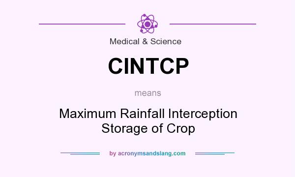 What does CINTCP mean? It stands for Maximum Rainfall Interception Storage of Crop