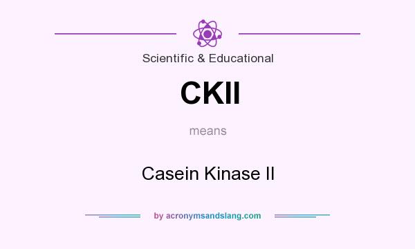 What does CKII mean? It stands for Casein Kinase II