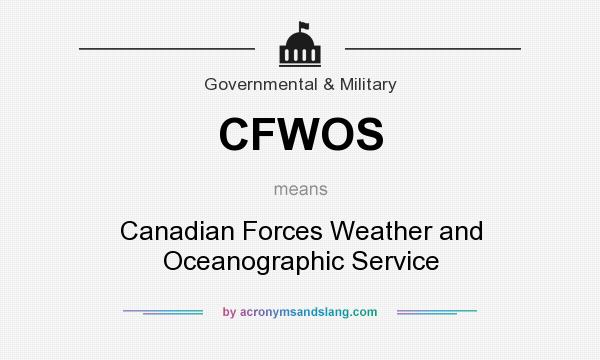 What does CFWOS mean? It stands for Canadian Forces Weather and Oceanographic Service