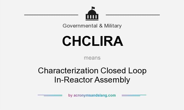What does CHCLIRA mean? It stands for Characterization Closed Loop In-Reactor Assembly