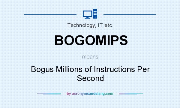 What does BOGOMIPS mean? It stands for Bogus Millions of Instructions Per Second