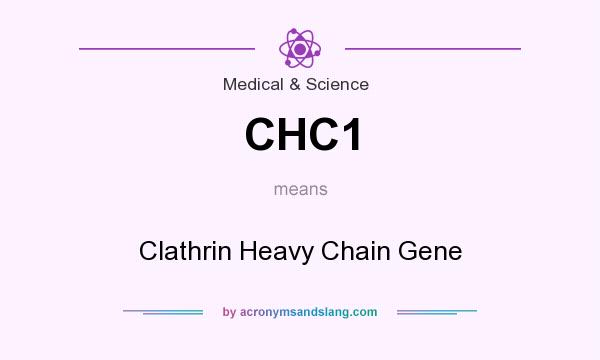 What does CHC1 mean? It stands for Clathrin Heavy Chain Gene