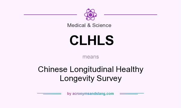What does CLHLS mean? It stands for Chinese Longitudinal Healthy Longevity Survey