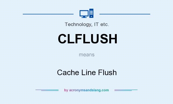 What does CLFLUSH mean? It stands for Cache Line Flush