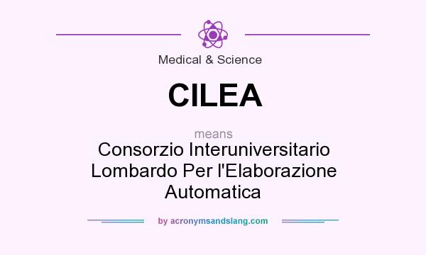 What does CILEA mean? It stands for Consorzio Interuniversitario Lombardo Per l`Elaborazione Automatica