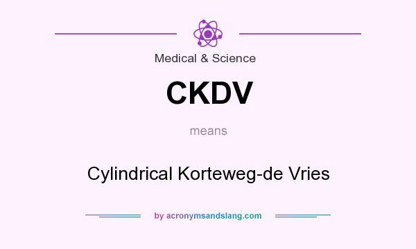 What does CKDV mean? It stands for Cylindrical Korteweg-de Vries
