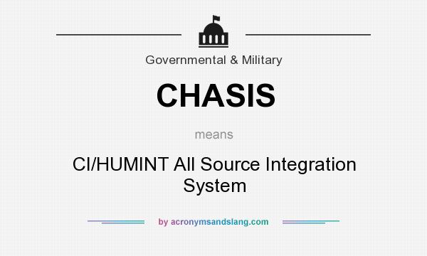 What does CHASIS mean? It stands for CI/HUMINT All Source Integration System