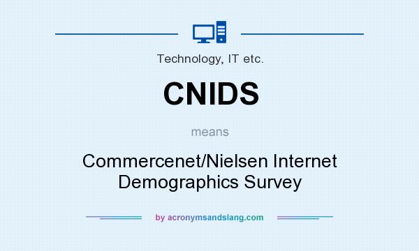 What does CNIDS mean? It stands for Commercenet/Nielsen Internet Demographics Survey