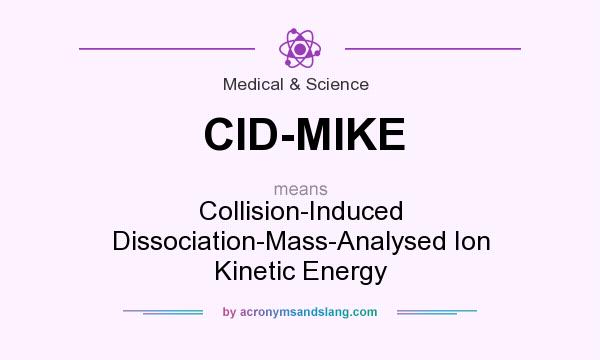 What does CID-MIKE mean? It stands for Collision-Induced Dissociation-Mass-Analysed Ion Kinetic Energy