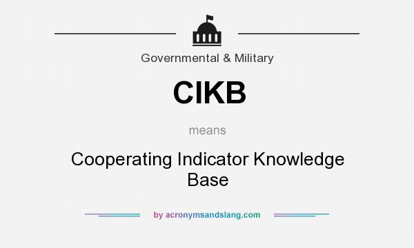 What does CIKB mean? It stands for Cooperating Indicator Knowledge Base