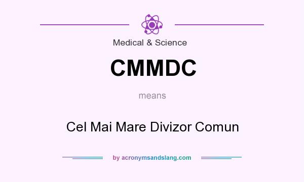 What does CMMDC mean? It stands for Cel Mai Mare Divizor Comun