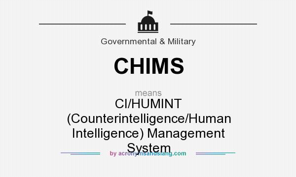 What does CHIMS mean? It stands for CI/HUMINT (Counterintelligence/Human Intelligence) Management System
