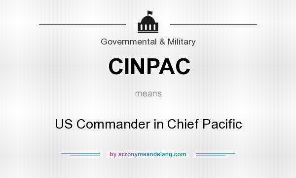 What does CINPAC mean? It stands for US Commander in Chief Pacific