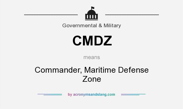 What does CMDZ mean? It stands for Commander, Maritime Defense Zone