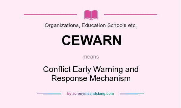 What does CEWARN mean? It stands for Conflict Early Warning and Response Mechanism
