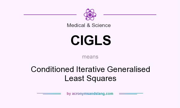 What does CIGLS mean? It stands for Conditioned Iterative Generalised Least Squares
