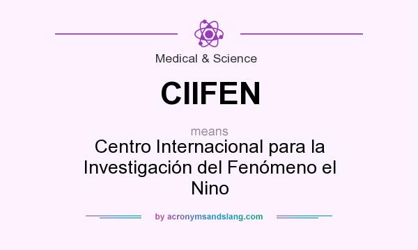 What does CIIFEN mean? It stands for Centro Internacional para la Investigación del Fenómeno el Nino