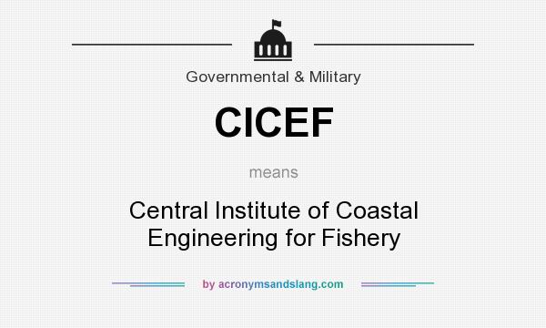 What does CICEF mean? It stands for Central Institute of Coastal Engineering for Fishery