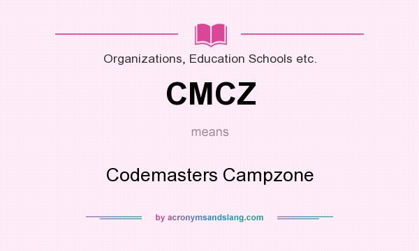 What does CMCZ mean? It stands for Codemasters Campzone