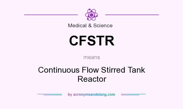 What does CFSTR mean? It stands for Continuous Flow Stirred Tank Reactor