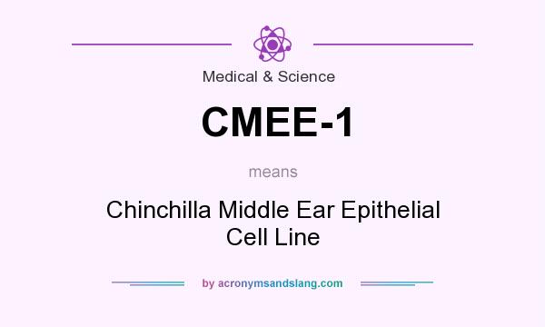 What does CMEE-1 mean? It stands for Chinchilla Middle Ear Epithelial Cell Line