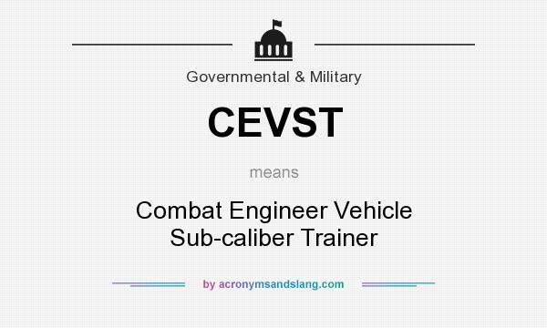 What does CEVST mean? It stands for Combat Engineer Vehicle Sub-caliber Trainer
