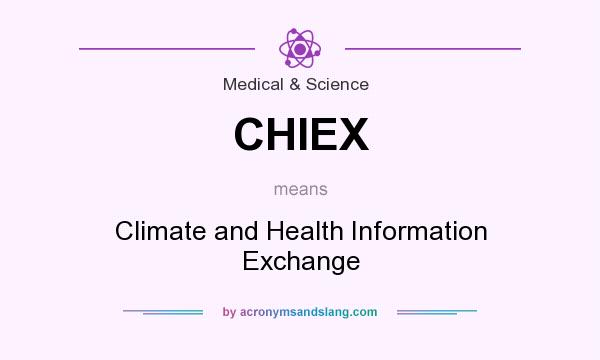 What does CHIEX mean? It stands for Climate and Health Information Exchange